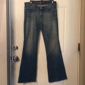 7 for All Mankind Med. Wash Flare Leg Jeans
